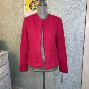 Nanette Lenore Women's Monticello Rose Tread Knit Blazer Jacket S NWT $128.00
